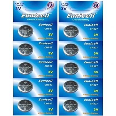 Immagine di Eunicell Batterie CR927, 10 pezzi, batteria a bottone al litio, 3 V, prodotto in Germania