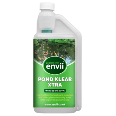 Immagine di Envii Pond Klear Xtra batteri per trattamento acqua verde laghetto limpida Questo di pulizia laghetti è 3 volte più potente Tratta fino a 60,000 litri d&#039;acqua