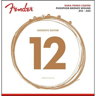 Immagine di Fender® »860L DURA TONE® COATED PHOSPHOR BRONE ACOUSTIC STRINGS« Corde per Chitarra Acustica Ball End 012/053