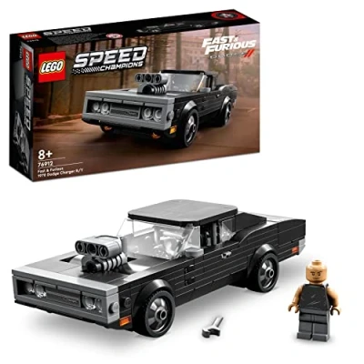 Immagine di LEGO Speed Champions Fast &amp; Furious 1970 Dodge Charger R/T, Modellino di Auto Giocattolo con Minifigure Dominic Toretto, Set da Collezione 76912