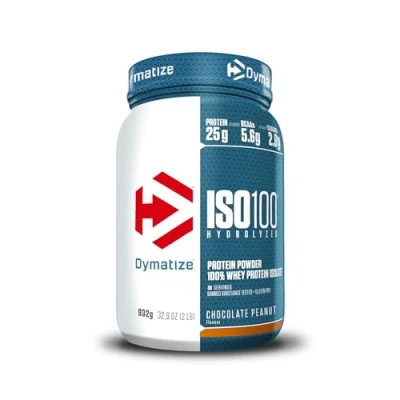 Immagine di Dymatize ISO 100 Hydrolyzed Chocolate Peanut 932g Proteine del siero di latte idrolizzate e isolate in polvere