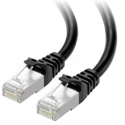 Immagine di Cable Matters Cavo Ethernet schermato snagless Cat 6a, Cat6a (SSTP, SFTP) Nero da 15 m
