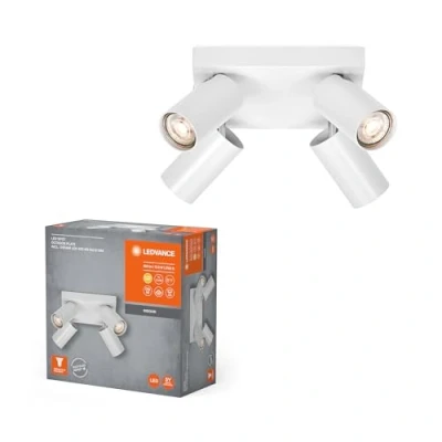 Immagine di LEDVANCE LED SPOT OCTAGON PL 4x3,4W, GU10, 920lm, bianco, 2700K, bianco caldo, design senza tempo, lampada sostituibile, ideale per interni, teste orientabili