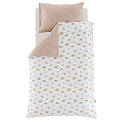 Immagine di biancheria da letto piccola Farm, dimensioni: 100 x 135 cm + 40 60 cm, in cotone fine e morbido, pratica confezione palestra