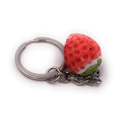 Immagine di H Customs Ciondolo Portachiavi Argento Fragola Estate Frutta