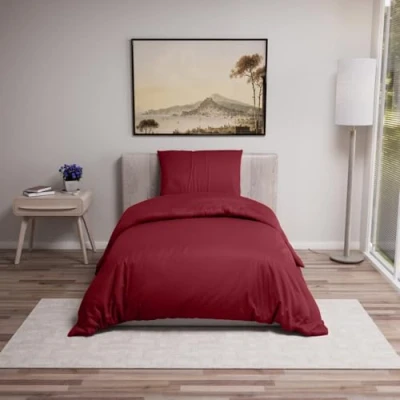 Immagine di Dreamzie Copripiumino Singolo 135x200 cm con 1 Federe 80x80 Borgogna Set