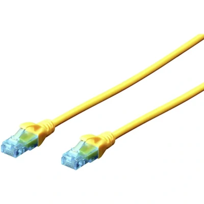 Immagine di Digitus DK 1512 020/Y RJ45 cavo di rete, patch CAT 5e U/UTP 2.00 m Giallo coppie intrecciate 1 pz.