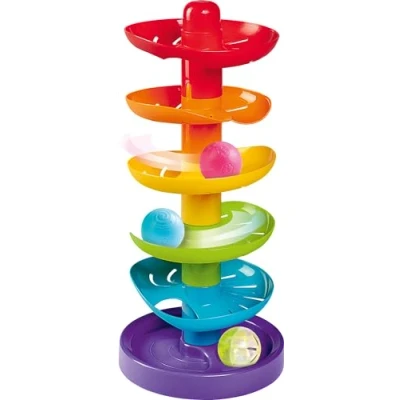 Immagine di Simba ABC 104010053 Torre a sfera arcobaleno per bambini, 5 livelli colorati, 1 base, 3 palline, 40 cm, partire da 12 mesi