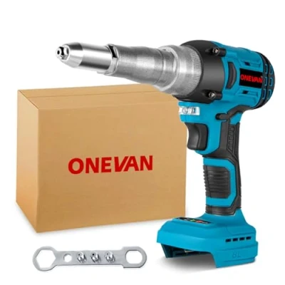 Immagine di ONEVAN rivettatrice a batteria, 20.000 N pistola per rivetti, elettrica automatica brushless Makita Akkus, rivetti da 2,4 5,0 mm