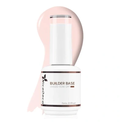 Immagine di Nicedeco 8 in 1 Builder Base Gel Unghie Smalto Semipermanente Nude Ricostruzione Completo (011)15ML