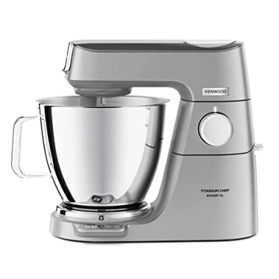 Immagine di Kenwood Titanium Chef Baker XL KVL85.424SI Planetaria con Bilancia Integrata dotato 3 utensili di miscelazione, Doppia Ciotola da 5L e 7L, Food Processor 1,2L Frullatore in vetro 1,6L