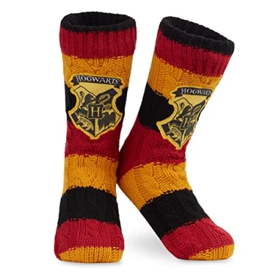 Immagine di Harry Potter Calze Donna, Calzini Antiscivolo Invernali Caldi a Pantofola (Multicolore)