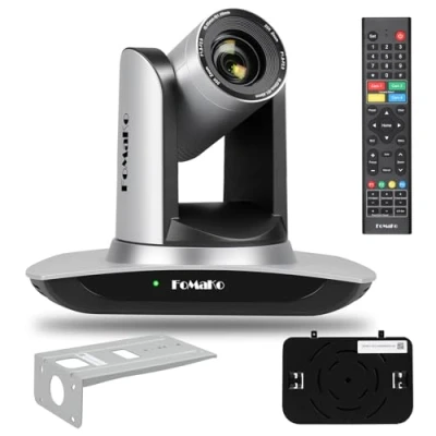 Immagine di FoMaKo Camera PTZ HDMI con Tracciamento AI, Zoom Ottico 20x, Uscita USB 3.0 LAN Telecamera per Streaming Live YouTube/Twitch/Eventi/Chiesa, Compatibile vMix, OBS