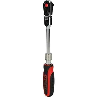 Immagine di KS TOOLS 914.1420 Cricchetto reversibile 72 6,3 (1/4&quot;) con giunto angolare Acciaio al cromo vanadio
