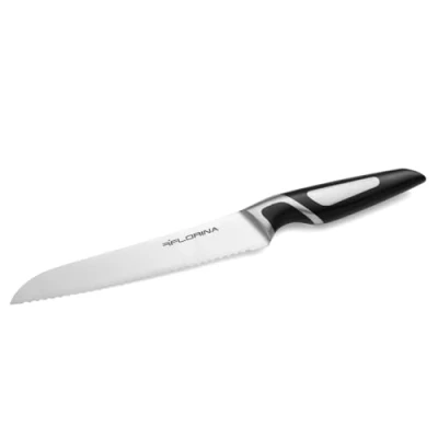 Immagine di Florina Coltello Pane (20 cm) I per con Lama Ondulata PROFESSIONAL Manico Ergonomico e Rivestimento Antiscivolo in Acciaio Inossidabile Adatto alla Lavastoviglie