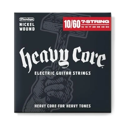 Immagine di Dunlop DHCN1060 Heavy 7 String Core Guitar Strings 10 60, Standard scale, corde