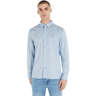 Immagine di Tommy Hilfiger CORE FLEX Regular FIT Camicia, Uomo, Taglia: XS, Calm blue