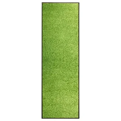 Immagine di vidaXL Zerbino Lavabile Tappeto Stuoino Ingresso Tappetino Entrata Esterno Complementi Arredo Passatoia Moquette Tessili Casa Verde 60x180 cm