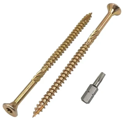 Immagine di SKIR&#039;CO Confezione da 40 viti universali in acciaio zincato 5,0 x 120 mm, testa svasata, torx, tipo 17, truciolare (40, mm)