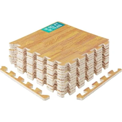 Immagine di Yes4All TDV8 Tappeto ad incastro 12SQFT, 1,1 m² (12 piastrelle), legno di quercia chiaro