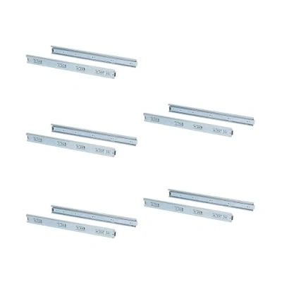 Immagine di Emuca 3043705 Coppia di Guide/Binari con Cuscinetti a Sfere ad Estrazione Totale 45mm x 600mm per Cassetto, Set 5