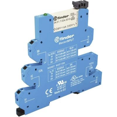 Immagine di Finder 39.71.8.230.5060 Relè di accoppiamento 230 V/AC 6 A 1 scambio pz.