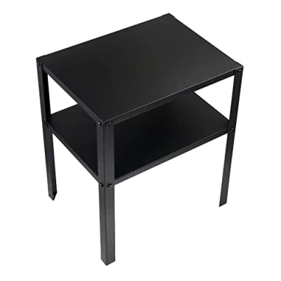 Immagine di IKEA KNARREVIK Comodino in metallo con ripiano, colore: nero.