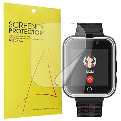 Immagine di Onetuo, pellicola protettiva compatibile con smartwatch PTHTECHUS per bambini, HD, trasparente, flessibile, in TPU [senza bolle] [compatibile custodia] [qualità premium]Pellicola (6
