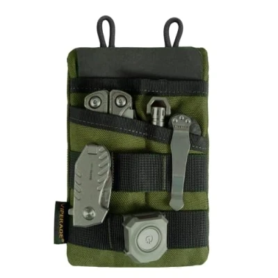 Immagine di VIPERADE VE3 EDC Tool Pouch Organizer, piccolo organizer tascabile da uomo, multiutensile per piccola torcia Multi Pen Notebook(Verde)