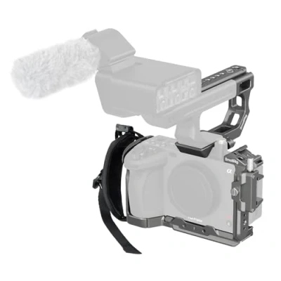 Immagine di SMALLRIG FX3/FX30 HawkLock Quick Release Cage Kit per Sony FX3 / FX30 con Estensione Maniglia XLR, Cinturino da Polso e Morsetto Cavi HDMI, QR NATO Rail/Piastra Arca 4771
