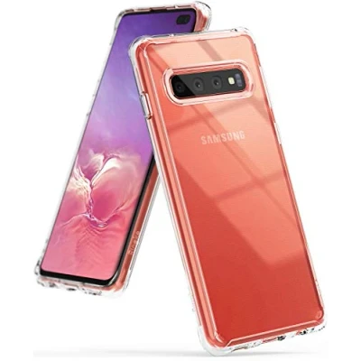 Immagine di Ringke FUSION Custodia Compatibile con Galaxy S10 Plus (6.4&quot;), PC Retro Trasparente Antiurto Respingente de Silicone TPU Bordi Sollevati [Supporto Caricatore wireless] Cover (2019) Chiaro