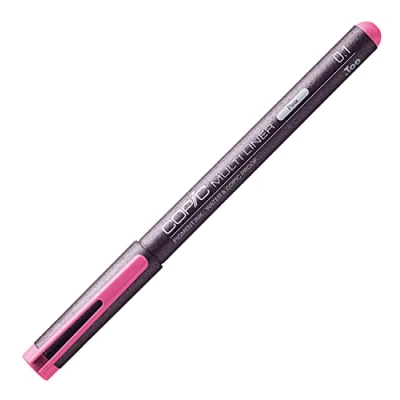 Immagine di COPIC Pennarello multiliner Rosa da 0,1 mm con Inchiostro pigmentato Resistente all&#039;Acqua e all&#039;alcool, per Schizzi, Illustrazioni Outlines