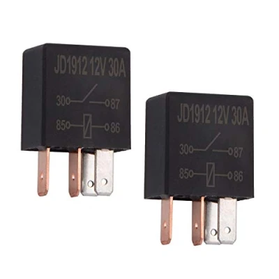 Immagine di Ehdis 2 Pezzi Relè 4 Pin 12V 30A SPST Multi Purpose Relay Heavy Duty Standard Relay, rele per Auto, Camion, Barche Marine, lampade, ECC