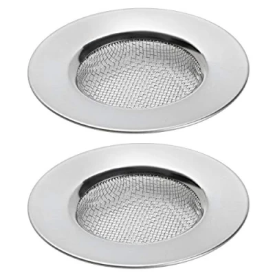 Immagine di TRIXES Confezione da 2 filtri per lavello, doccia, tappo scarico trattiene capelli, vasca, lavelli in acciaio inox di scarico. 3&quot; (7,6 cm) Diametro esterno