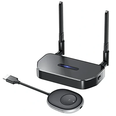 Immagine di SEMZHENG 1080P Trasmettitore e Ricevitore HDMI Wireless, Adattatore Estensore Dongle Wireless per Segnali da Laptop, PC, Smartphone, Tablet Visualizzare su HDTV, Monitor o Proiettore