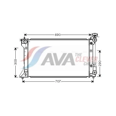 Immagine di Radiatore, Raffreddamento motore AVA QUALITY COOLING TO2293