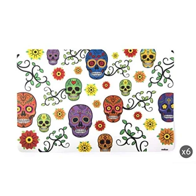 Immagine di Excelsa Calavera Set 6 Tovagliette, Multicolore, 43 x 28.5 cm, unità