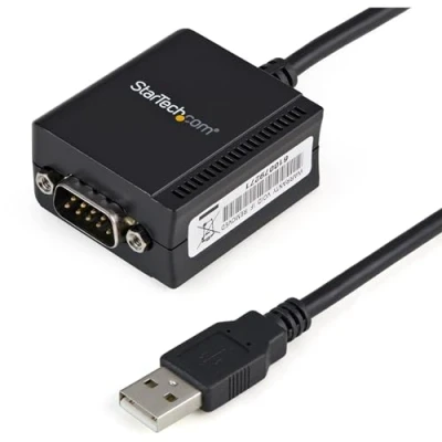 Immagine di StarTech.com Cavo Adattatore da USB a seriale, 1 porta, Alimentazione USB, Chip UART FTDI, DB9 (9 pin), RS232 con interfaccia COM, 1,8 m (ICUSB2321F)