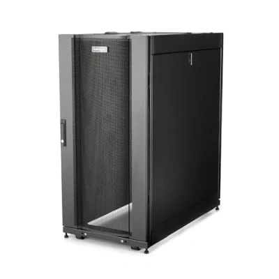 Immagine di StarTech.com Armadio Rack 19&quot; 25U su Ruote a 4 Montanti, Server Profondità Regolabile con Ripiano da 1U e Serratura