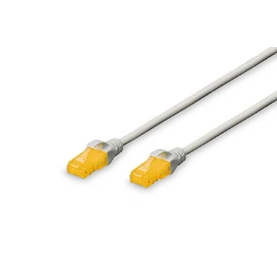Immagine di Digitus DK 1613 A 005 RJ45 cavo di rete, patch CAT 6A U/UTP 0.50 m Grigio Privo alogeni, coppie intrecciate 1 pz.