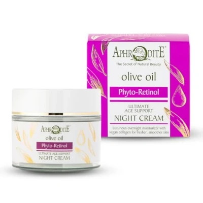 Immagine di Aphrodite crema notte rassodante e nutriente viso idratante pelle secca con acido ialuronico olio di argan (50 ml)