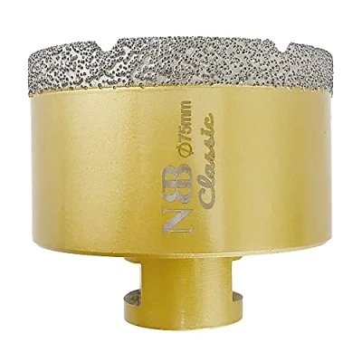 Immagine di NBB Punta a tazza diamantata con M14, tipo Classico d&#039;Oro,punta per foratura secco o ad umido su ceramica,piastrelle,granito,marmo,veloce,durevole, smerigliatrice angolare (1, 75mm)