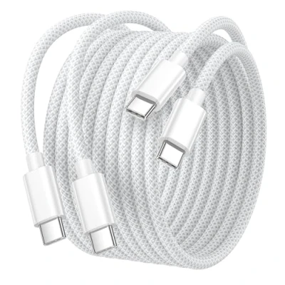 Immagine di Cavo iPhone 15 16 2M 2Pezzi, 60W USB C Ricarica Rapida Nylon Type to Filo Caricatore Cavetto Cavi per Apple Pro Max/15 Plus/15 16, iPad Pro/Air/Mini, MacBook