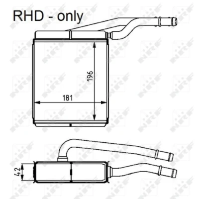 Immagine di NRF 54226 Radiatore Riscaldamento FORD: Focus Mk1 Hatchback