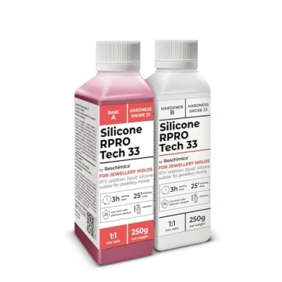 Immagine di Gomma siliconica per Stampi 1:1 Alte temperature R PRO Tech 33, Resistente alle Temperature,33 Shore, Crea Professionali Senza ritiro lineare (500 gr)