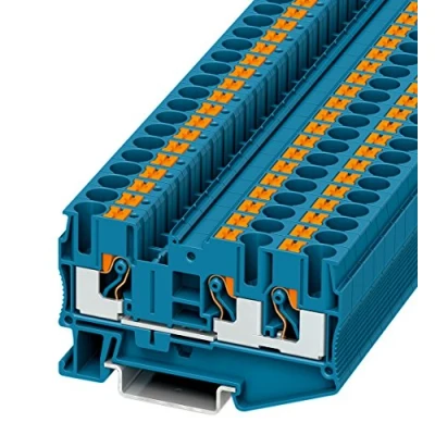 Immagine di Phoenix Contact PT 6 TWIN BU 3211485 Morsetto passante Numero Poli (num): 3 0.5 mm² Blu 50 pz.