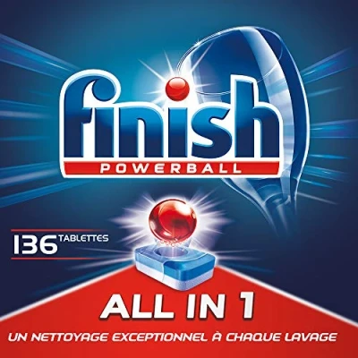 Immagine di Finish Powerball Tutto in 1 Max Detergente per lavastoviglie Set di 2