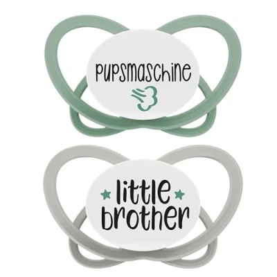Immagine di nip Ciuccio My Butterfly Green Special Edition: realizzato con materie prime sostenibili, leggero e arioso, adatto all&#039;allattamento alla mandibola, silicone, misura 1 (0 6 mesi), scritta