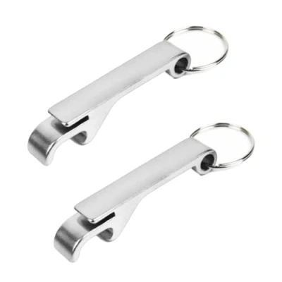 Immagine di Portachiavi Anello con Apribottiglie, 2 Pcs Apribottiglie in Alluminio, Personalizzato, Apri Birra, per Bevande