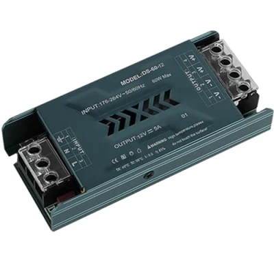 Immagine di Alimentatore switching LED sottile per ingegneria domestica 5A 12V 60W ingresso driver trasformatore AC100 265V a uscita DC12V adatto barre luminose bassa tensione